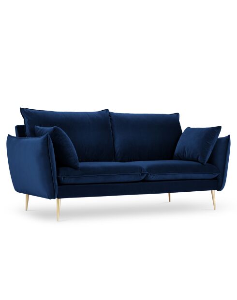 Canapé Velours Elio bleu roi - 158x100x97 cm