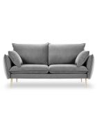 Canapé Velours Elio gris clair - 158x100x97 cm
