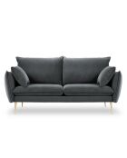 Canapé Velours Elio gris - 158x100x97 cm