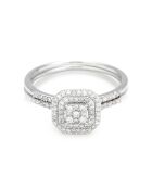 2 Bagues Duo Antique Diamants 0.31 ct or blanc