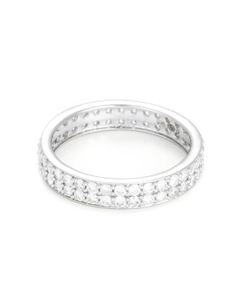 Vollrunder Ring aus Weißgold und Diamant mit 1,01 Karat