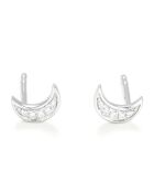 Orecchini Diamond Moon in oro bianco con diamanti 0,025 ct