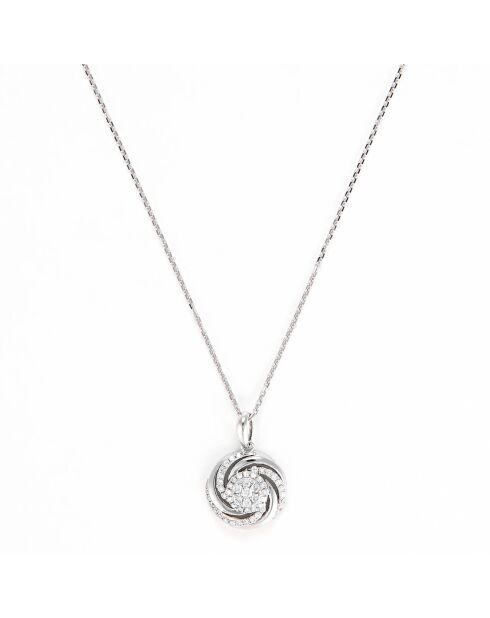 Colgante con forma de nebulosa de diamantes en oro blanco de 0,26 quilates