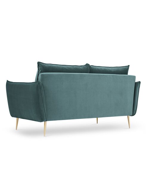 Canapé Velours Elio pétrole - 158x100x97 cm