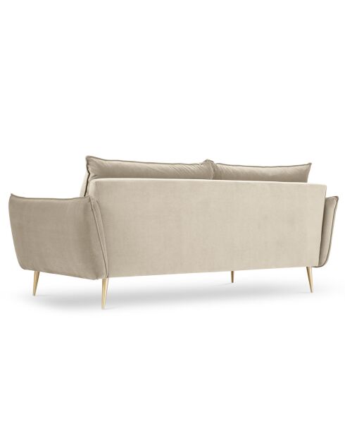 Canapé Velours Elio 2 Places beige - 198x100x97 cm
