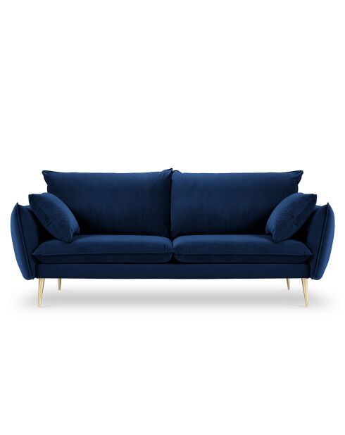 Canapé Velours Elio 2 Places bleu roi - 198x100x97 cm
