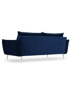 Canapé Velours Elio 2 Places bleu roi - 198x100x97 cm