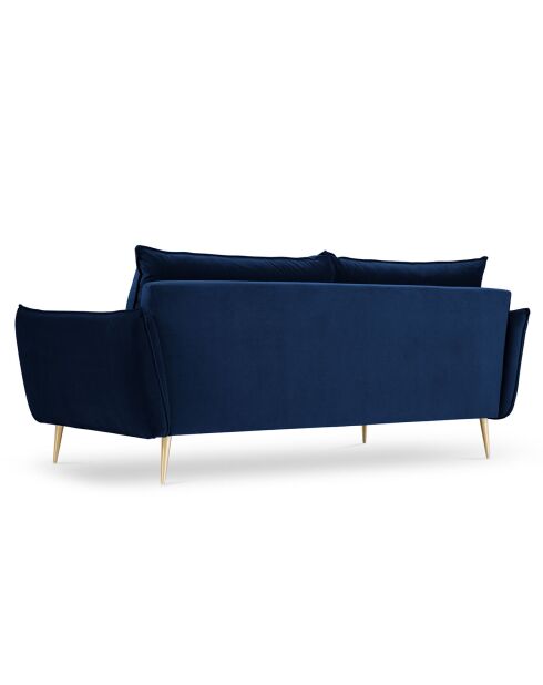 Canapé Velours Elio 2 Places bleu roi - 198x100x97 cm
