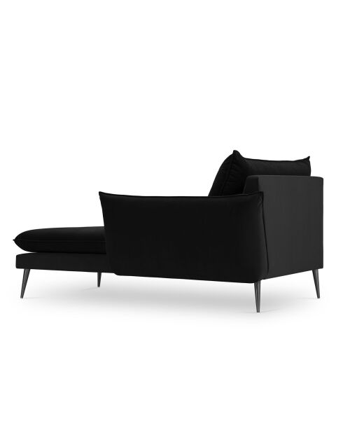 Méridienne Droite Elio noir - 170x107x97 cm