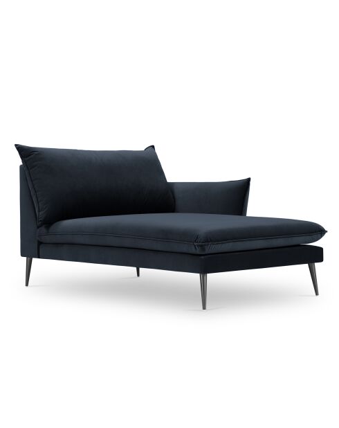 Méridienne Droite Elio bleu foncé - 170x107x97 cm