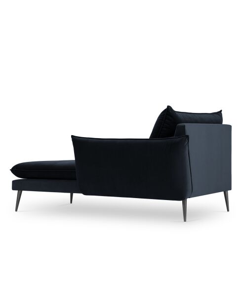 Méridienne Droite Elio bleu foncé - 170x107x97 cm