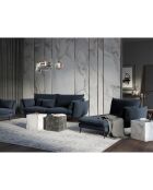 Méridienne Droite Elio bleu foncé - 170x107x97 cm