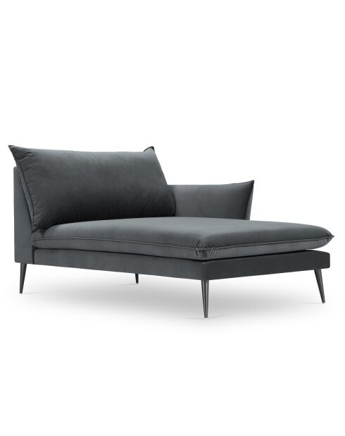 Méridienne Droite Elio gris - 170x107x97 cm