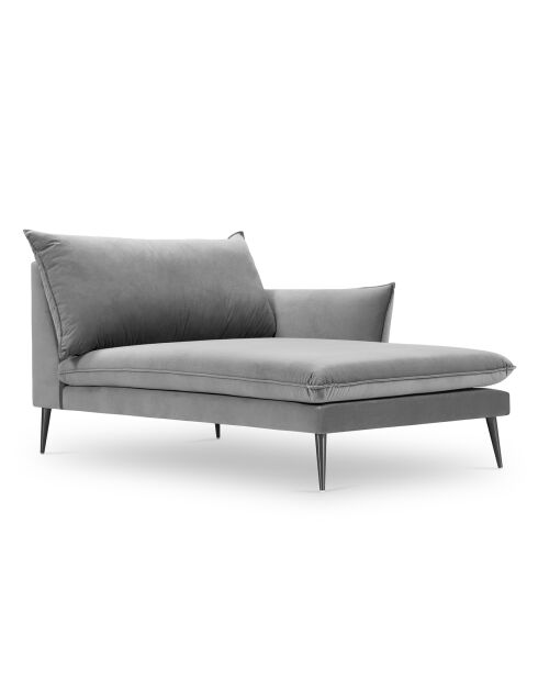 Méridienne Droite Elio gris clair - 170x107x97 cm