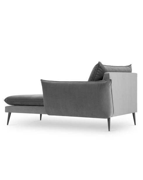 Méridienne Droite Elio gris clair - 170x107x97 cm
