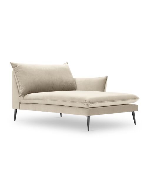 Méridienne Droite Elio beige - 170x107x97 cm