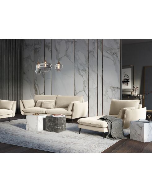 Méridienne Droite Elio beige - 170x107x97 cm