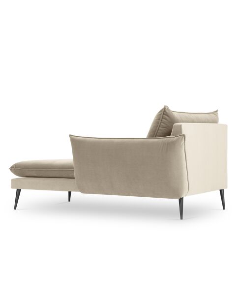 Méridienne Droite Elio beige - 170x107x97 cm
