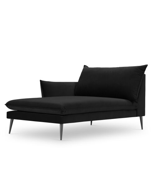 Méridienne Gauche Elio noir - 170x107x97 cm