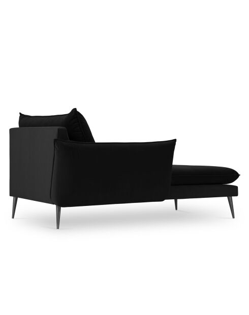 Méridienne Gauche Elio noir - 170x107x97 cm
