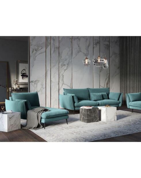 Divano letto sinistro Elio Petrol - 170x107x97 cm