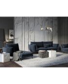 Méridienne Gauche Elio bleu foncé - 170x107x97 cm
