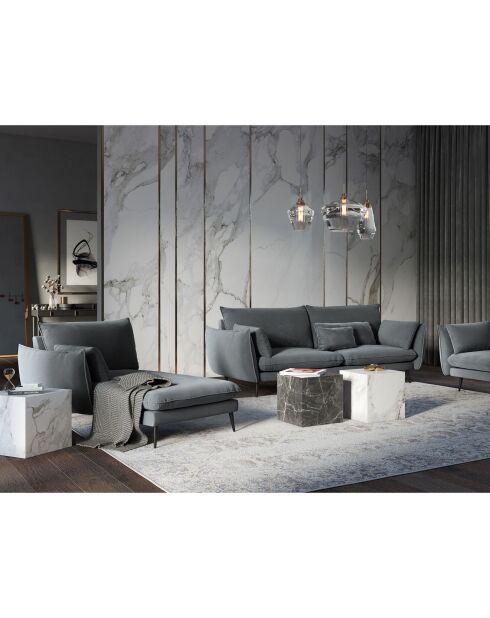 Dormeuse sinistro grigio Elio - 170x107x97 cm