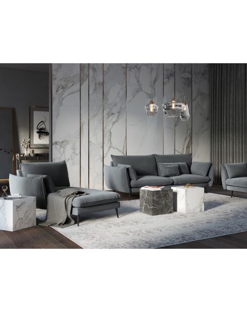 Méridienne Gauche Elio gris - 170x107x97 cm