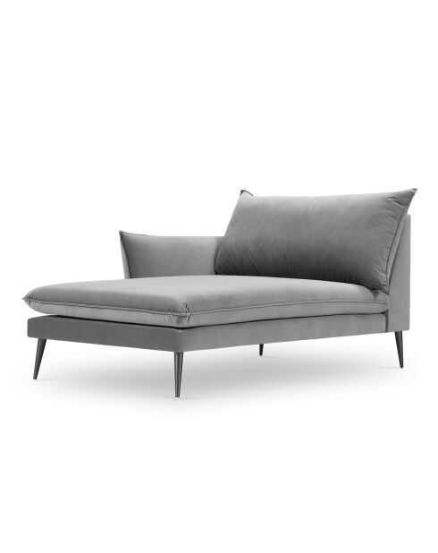 Méridienne Gauche Elio gris clair - 170x107x97 cm