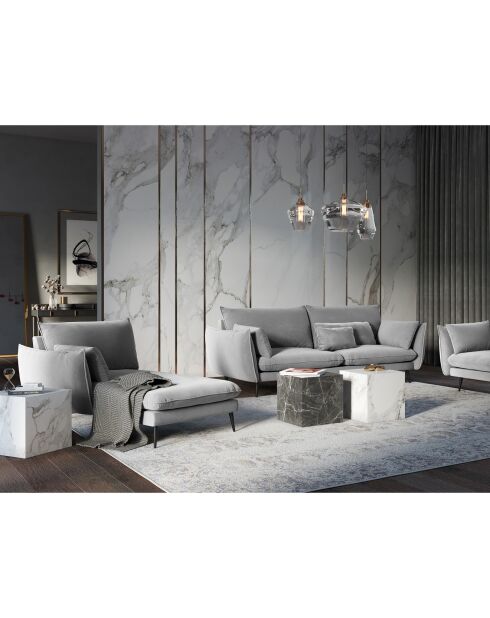 Méridienne Gauche Elio gris clair - 170x107x97 cm