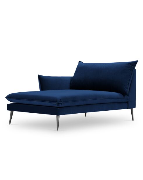Méridienne Gauche Elio bleu roi - 170x107x97 cm