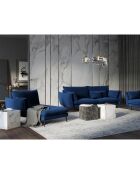 Méridienne Gauche Elio bleu roi - 170x107x97 cm