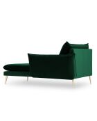 Méridienne Droite en velours Elio vert bouteille - 170x107x97 cm