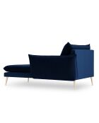 Méridienne Droite en velours Elio bleu roi - 170x107x97 cm