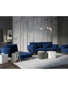 Méridienne Gauche en velours Elio bleu roi - 170x107x97 cm