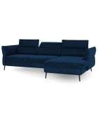 Canapé d'angle Droit Velours Convertible Avec Coffre De Rangement Valentina bleu roi - 250x176x92 cm