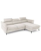 Canapé d'angle Droit Velours Convertible Avec Coffre De Rangement Valentina beige - 250x176x92 cm