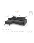 Canapé d'angle Gauche Velours Convertible Avec Coffre De Rangement Valentina bleu roi - 250x176x92 cm