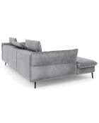 Canapé d'angle Gauche Velours Convertible Avec Coffre De Rangement Valentina gris clair - 250x176x92 cm