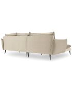 Canapé d'angle gauche velours elio beige - 251x170x97 cm