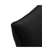 Canapé d'angle droit velours elio noir - 251x170x97 cm