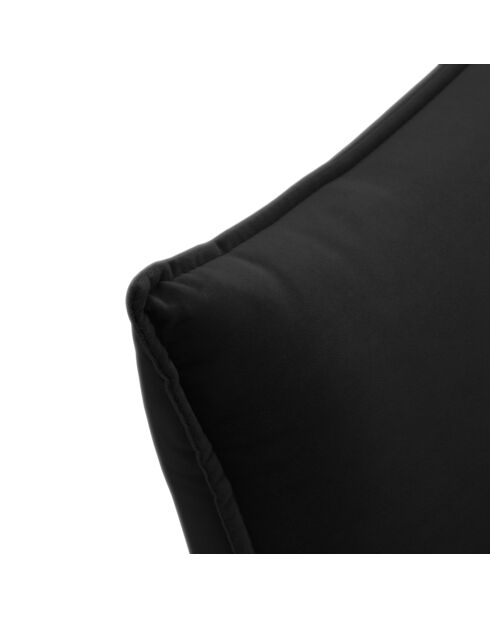 Elio rechtes Ecksofa aus schwarzem Samt - 251x170x97 cm
