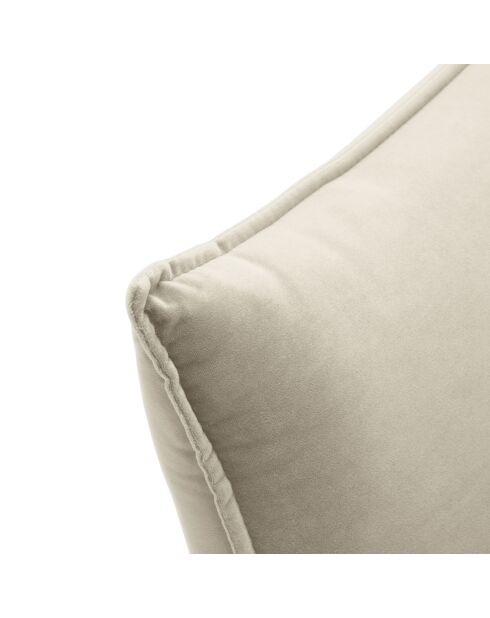 Canapé d'angle gauche velours elio beige - 251x170x97 cm