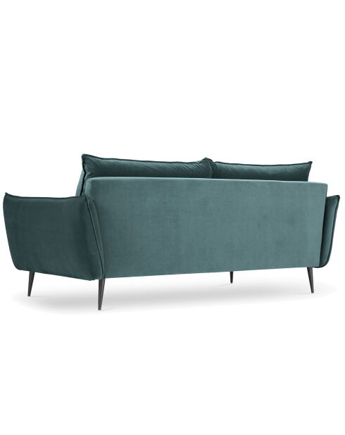Canapé Velours Elio pétrole - 228x100x97 cm