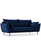 Canapé Velours Elio bleu roi - 228x100x97 cm
