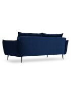 Canapé Velours Elio bleu roi - 228x100x97 cm
