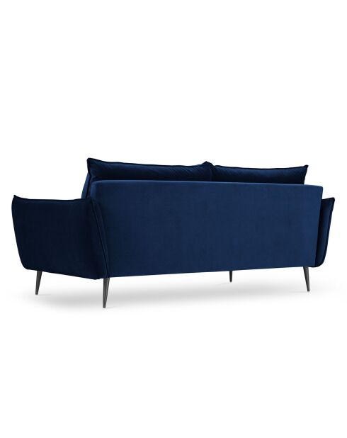 Canapé Velours Elio bleu roi - 228x100x97 cm