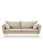 Canapé Velours Elio beige - 198x100x97 cm