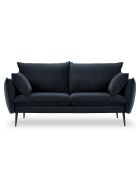 Canapé Velours Elio bleu foncé - 158x100x97 cm