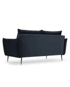 Canapé Velours Elio bleu foncé - 158x100x97 cm